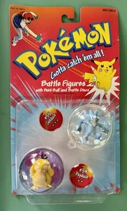 Vtg 1999 Hasbro POKEMON Battle Figures MOC #54 Psyduck #55 Golduck - Picture 1 of 2