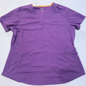 Scrubstar size XL short sleeve purple scrub top - Picture 1 of 6