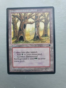 Havenwood Battleground, MTG Fallen Empires (1994) Uncommon Land - Picture 1 of 2