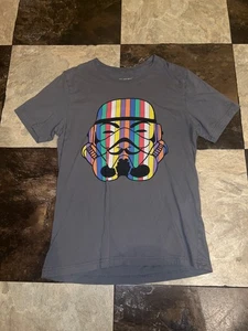 Camiseta De Colección RARA Thotcon Gris Gráfico GRANDE L Guy Fawkes Stormtrooper - Imagen 1 de 7