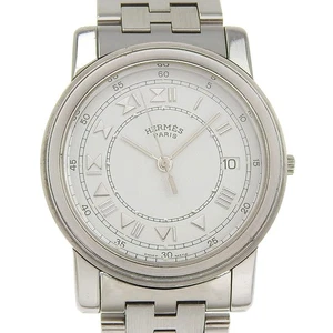 Relojes HERMES Carrick esfera blanca acero inoxidable cuarzo pantalla analógica para hombre - Imagen 1 de 8