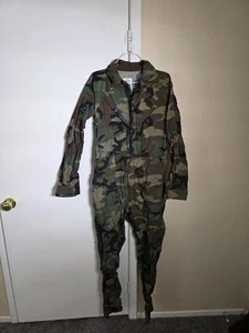 USGI Cotton/Nylon Coveralls Mechanics Cold Weather Woodland Type 1 SMALL 45" C - Picture 1 of 7