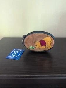 Vintage Winnie the Pooh Coin Purse Keychain Suede 4" - Picture 1 of 5