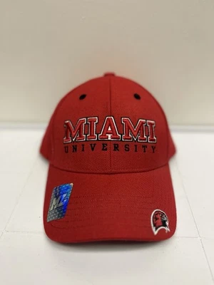 Miami University Ohio Redhawks ML Caps Red StrapBack OSFA Adjustable Hat NWT - Image 1 of 4