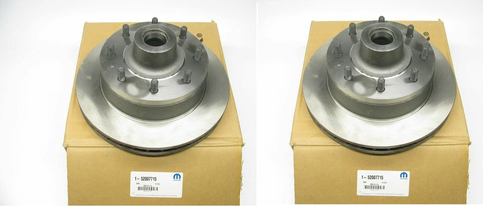 (2) Rotor de freno delantero y bujes nuevos OEM 52007715 para camioneta Dodge B3500 1995-97 8 tacos Foto 1 de 4