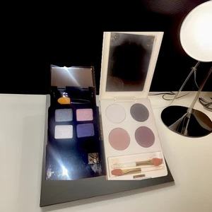 2 Vtg Estee Lauder Eyeshadow Palette Dark Light Moon And Brown Neutral Taupe - Picture 1 of 6