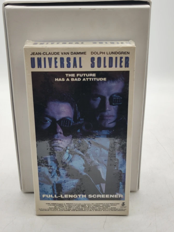 RARE-Universal Soldier-1992 VHS-Full Length Screener Copy-Van Damme/Lundgren-NEW - Image 1 of 4
