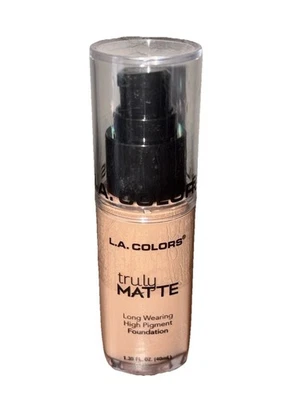 L.A. Colors Truly Matte Foundation-Long Wearing & Pigmented - #CLM358 Warm Honey - Image 1 of 2