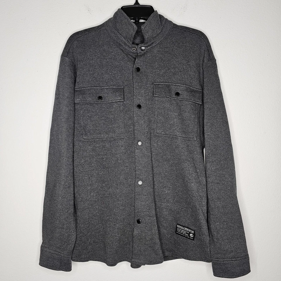 Camisa/chaqueta gris para hombre Buffalo David Bitton talla pequeña nueva con etiquetas Foto 1 de 4