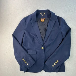 Tory Burch Sakko Damen 12 Blau Blazer Anzug Arbeitskleid Navy Preppy Mantel - Bild 1 von 10