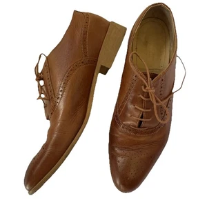 Zapatos planos Country Road de cuero con cordones brogue moda talla 9 - Imagen 1 de 5