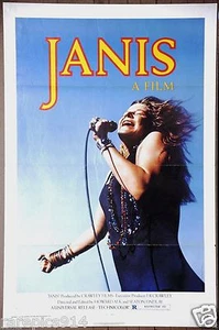 Janis Joplin A Film Rare Vintage Original Tri Folded 1975 Movie Poster - Bild 1 von 1