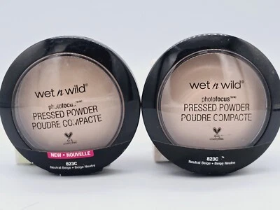 Wet n Wild Photo Focus Pressed Powder #E823C Neutral Beige 7.5 g .26oz. QTY:2 - Image 1 of 3