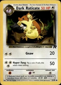 Pokémon Karte Dark Raticate Team Rocket 51/82 Unlimited Near Mint Raw - Bild 1 von 2