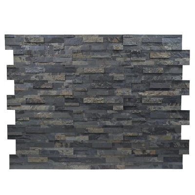 Azulejo de pared de piedra autoadhesivo 3D pelar y pegar 6 x 24 (caja de 10 piezas) Foto 1 de 4