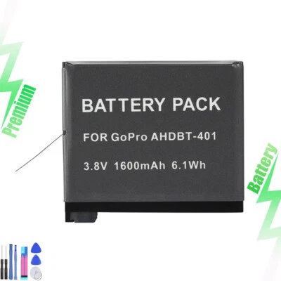 Battery for GoPro AHDBT-401 HD HERO4 GOPRO4 AHBBP-401 - Image 1 of 4