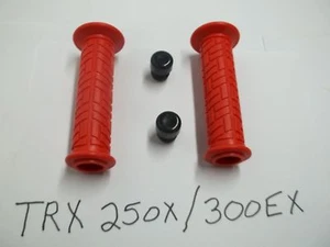 RED ATV HAND GRIPS FOR THUMB THROTTLE HONDA TRX 250 X / TRX 300 EX NEW - Picture 1 of 1