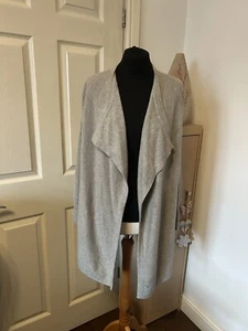 Jaeger Cardigan Size S Womens Wool Cashmere Blend Waterfall Open Soft Boho - Picture 1 of 10
