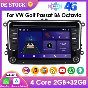 7" Autoradio Android 12 GPS Navi Carplay DAB+ RDS für VW GOLF 5 6 Passat Touran - Bild 1 von 12
