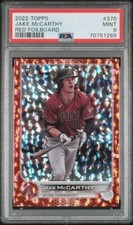 JAKE MCCARTHY 2022 TOPPS SERIES 2 ROOKIE RED FOILBOARD #/199 #370 PSA 9 POP 1