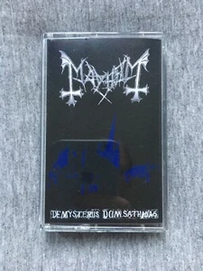 2018 MAYHEM DE MYSTERIIS DOM SATHANAS MC TAPE 1994 CELTIC FROST DARKTHRONE RARE - Picture 1 of 6