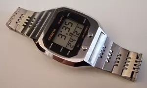 CRESTA QUARTZ DIGITAL STEEL swiss made ultra rare !!! vintage! fisrt generation - Foto 1 di 7