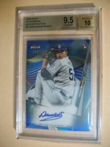 ANDRES MUNOZ 2020 Topps Finest Blue Refractor AUTO BGS GEM MINT 9.5 RC /150
