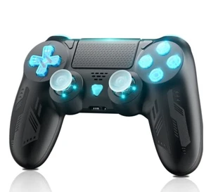 Wireless Bluetooth Joystick Controller Compatible w/ PS4 Dual Vibration TURBO US - Picture 1 of 7