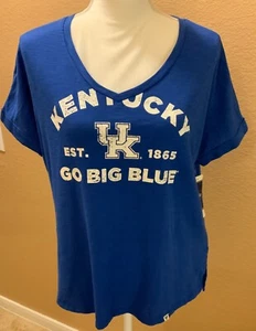 T-shirt oversize NCAA University of Kentucky Go Big blu da donna NUOVA - Foto 1 di 15