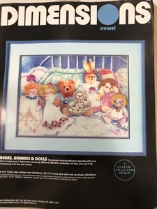 Stickpackung "Bären Hasen & Puppen" Dawna Barton Crewel  - Bild 1 von 2