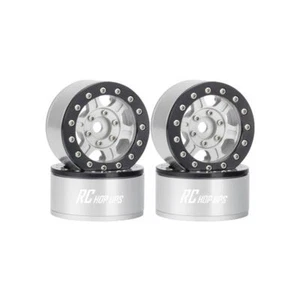 RC Hop Ups 1.55" CNC Aluminum Beadlock Wheels (4) (Silver/Silver) - Picture 1 of 1
