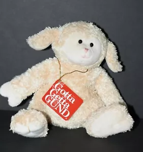 Gund LIBBY LAMM Schaf Plüschtier Stofftier 7 Zoll mit Etikett Champagner Creme Farbe - Bild 1 von 5