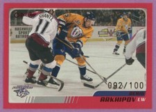 2003 03-04 O-PEE-CHEE OPC RED PARALLEL PREDATORS DENIS ARKHIPOV #145 #'d 092/100
