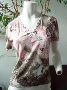 * Cooles weiß/rosa/braunes Shirt Bonita Gr. S - Teens, Damen * - Bild 1 von 1