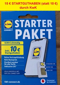 Prepaid LIDL CONNECT Starterpaket 5G *15€ Startguthaben durch KwK* 01523/6213781 - Bild 1 von 1