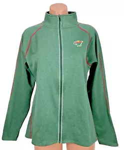 Chaqueta NHL Mujer Grande Minnesota Verde Salvaje Cremallera Completa Manga Larga Cuello Simulado - Imagen 1 de 10