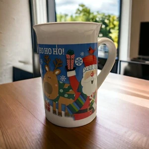 Taza de café con leche ""Ho Ho Ho"" Royal Norfolk Navidad Papá Noel Reno Regalos de Navidad - Imagen 1 de 5