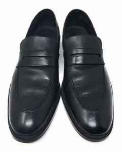 Cole Haan Mens Dress Shoes Black Leather Penny Loafers Slip On Size 9.5 C12207 - Picture 1 of 12