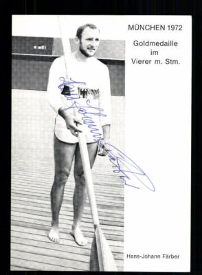 Hans Johann Färber Autogrammkarte Original Signiert Rudern + A 207757 - Bild 1 von 2