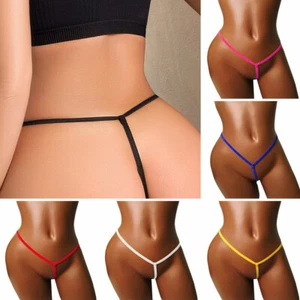 Women Sexy Thongs Panties Briefs Crotchless Erotic G-string Knickers Breathable - Picture 1 of 28