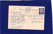 US 1954 Liberty Issue stamp on post card, purple