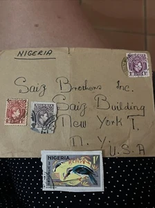 RAR!! 1945 Nigeria nach USA 🇺🇸🇺🇸 (IM DIENST SEINER MAJESTÄT) SIEHE BILDER! - Bild 1 von 6