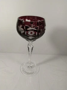 VTG Nachtmann Traube Crystal Hock Wine Glass Purple Cut-to-Clear 8" - Picture 1 of 7