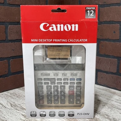Canon Mini Desktop Printing Calculator • P23-DHV-3 • 12-Digit 2-Color New NIB - Image 1 of 4
