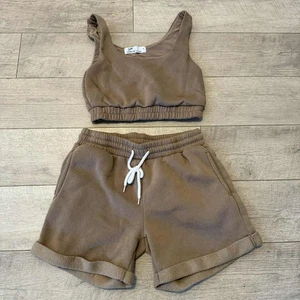Conjunto corto y pantalón corto marrón Roma Concept para mujer L - Imagen 1 de 11