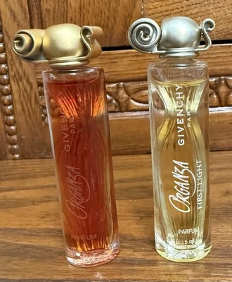 Mini Eau de Parfum Splash Vintage Givenchy Organza & First Light 5 ml “LEER” Foto 1 de 4