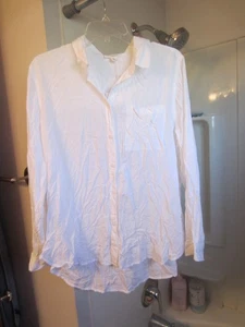 NWT women's long sleeve shirt beachlunchlounge Size XL white color - Picture 1 of 17