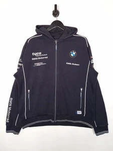 Tyco BMW Motorrad Racing Hoodie Size XL Men's Blue Full Zip Hooded Jacket - Picture 1 of 6