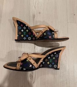 Louis Vuitton Monogram Murakami Wedge Heels - Picture 1 of 3