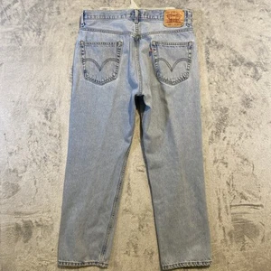 Jeans vintage Levis 505 uomo 36x30 blu sbiadito cotone dritto western grunge Y2K - Foto 1 di 11